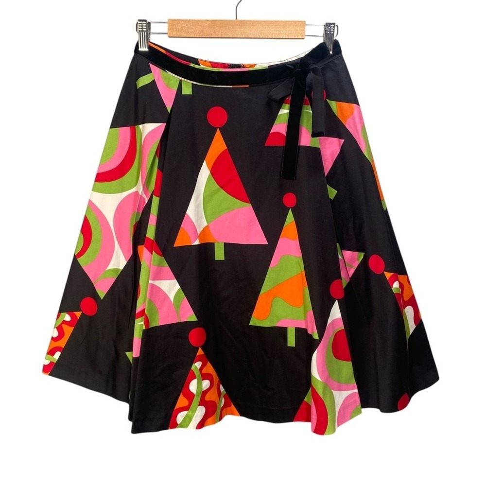 ITW by Claude A Line Skirt Womens 4 Whimsical Holiday Retro Quirky‎ Christmas